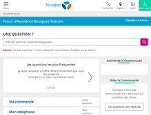Tablet Screenshot of forum.bouyguestelecom.fr